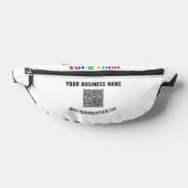 Custom Business Logo Tekst en QR Code Fanny Pack Heuptasje (Liggend)