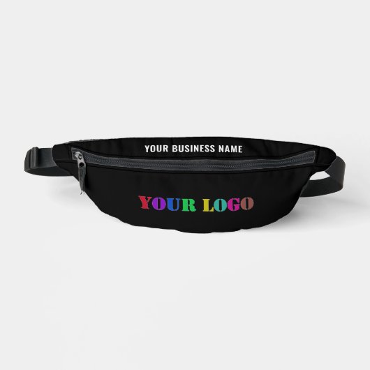 Custom Business Logo Tekst Fanny Pack Kies kleuren Heuptasje (Voorkant)