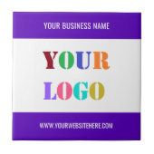 Custom Business Logo Tekst Keramische Tegel Uw Kle Tegeltje (Voorkant)