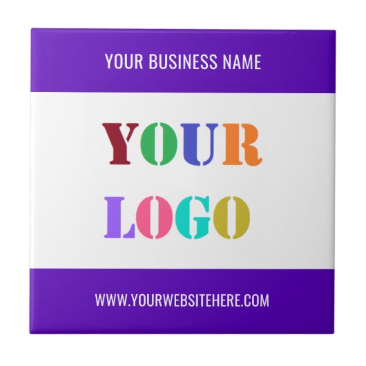 Custom Business Logo Tekst Keramische Tegel Uw Kle Tegeltje (Voorkant)