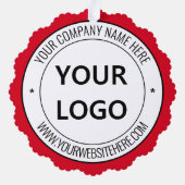 Custom Business Logo Tekst Kerstversiering Kaart (Achterkant)