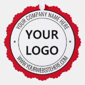 Custom Business Logo Tekst Kerstversiering Kaart (Voorkant)