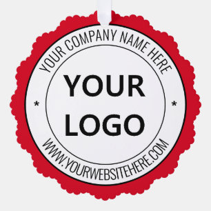 Custom Business Logo Tekst Kerstversiering Kaart