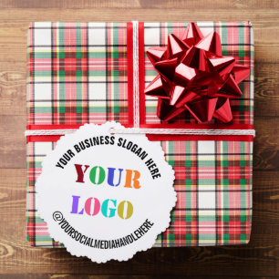 Custom Business Logo Tekst Kerstversiering Kaart