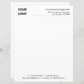 Custom Business Logo Tekst Letterhoofd Sjabloon (Voorkant / Achterkant)