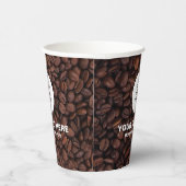 Custom Business Logo Tekst Marketing Koffiebonen Papieren Bekers (Rechts)