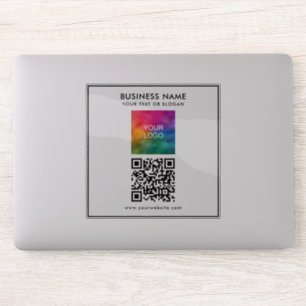Custom Business Logo Tekst toevoegen QR Code Sjabl Sticker