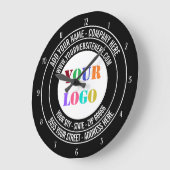 Custom Business Logo Tekst Uw Bedrijf Wandklok (Hoek)