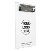 Custom Business Logo & Tekst Zwart & Wit Merk Mini Klembord (Schuin)