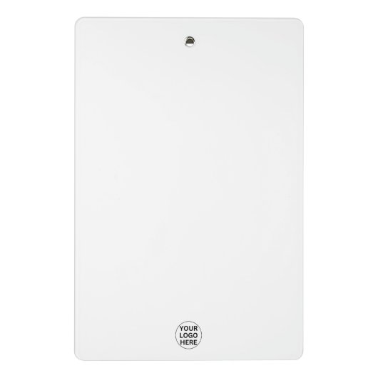 Custom Business Logo & Tekst Zwart & Wit Merk Mini Klembord (Achterkant)