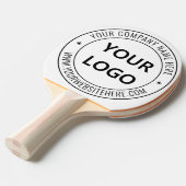 Custom Business Logo Tekstbedrijf Ping Pong Paddle Tafeltennisbatje (Voorkant Gekanteld)