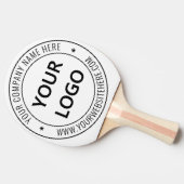 Custom Business Logo Tekstbedrijf Ping Pong Paddle Tafeltennisbatje (Zijkant)