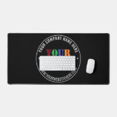 Custom Business Logo Text Branded Desk Mat Example (Keyboard & Muis)
