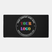 Custom Business Logo Text Branded Desk Mat Example (Voorkant)