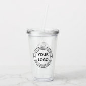 Custom Business Logo Text Company Acryl Tumbler Acryl Drinkbeker (Achterkant)