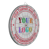 Custom Business Logo Text Company Dart Board Dartbord (Voorkant Links)