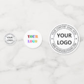 Custom Business Logo Text Company Party Confetti (Achterkanten)