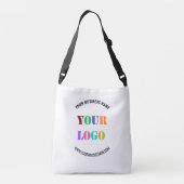 Custom Business Logo Text Crossbody Bag Sjabloon Crossbody Tas (Achterkant)