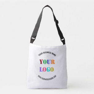 Custom Business Logo Text Crossbody Bag Sjabloon Crossbody Tas