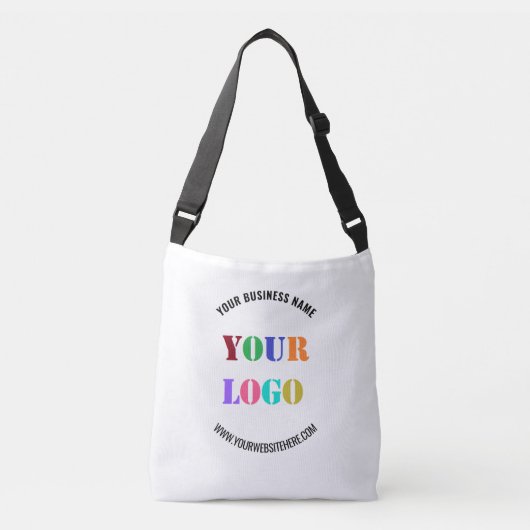 Custom Business Logo Text Crossbody Bag Sjabloon Crossbody Tas (Voorkant)