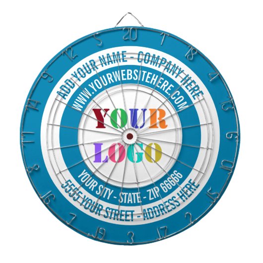 Custom Business Logo Text Dart Board Kies kleuren Dartbord (Voorkant)