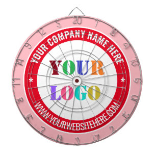 Custom Business Logo Text Dart Board voorbeeld Dartbord