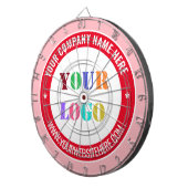 Custom Business Logo Text Dart Board voorbeeld Dartbord (Voorkant Rechts)