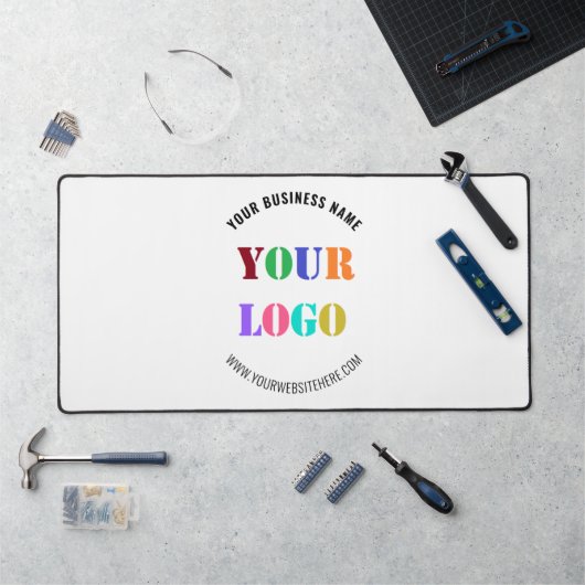 Custom Business Logo Text Desk Mat Kies Kleuren (Werkstation)