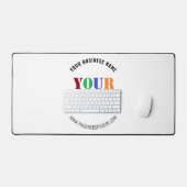 Custom Business Logo Text Desk Mat Kies Kleuren (Keyboard & Muis)