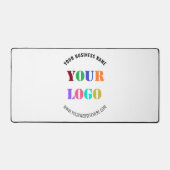Custom Business Logo Text Desk Mat Kies Kleuren (Voorkant)