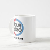 Custom Business Logo Text Mug for Businesses  Gift Koffiemok (Voorkant links)