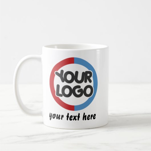 Custom Business Logo Text Mug for Businesses  Gift Koffiemok (Links)