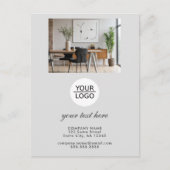 Custom Business Logo & Text Office Briefkaart (Voorkant)