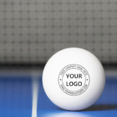 Custom Business Logo Text Ping Pong Ball voorbeeld (Net)