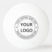 Custom Business Logo Text Ping Pong Ball voorbeeld (Voorkant)