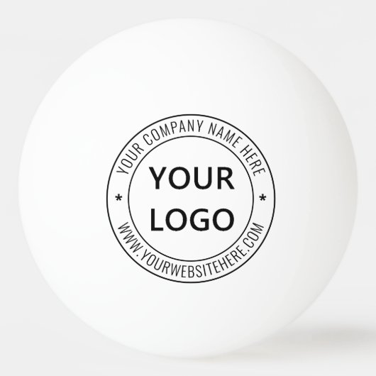 Custom Business Logo Text Ping Pong Ball voorbeeld (Voorkant)