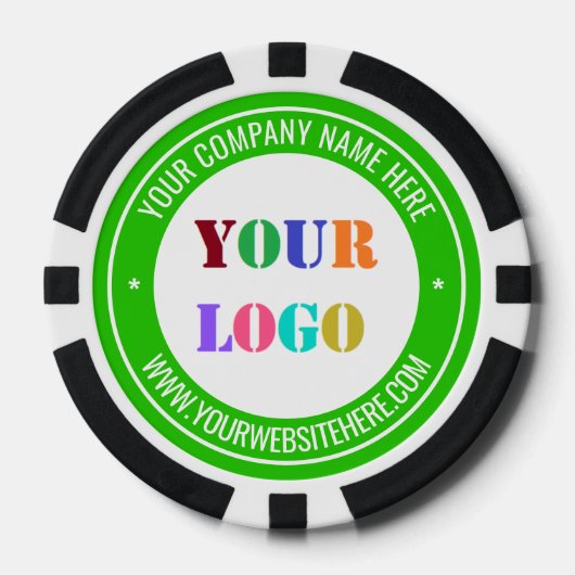 Custom Business Logo Text Poker Chips Uw Kleuren (Voorkant)