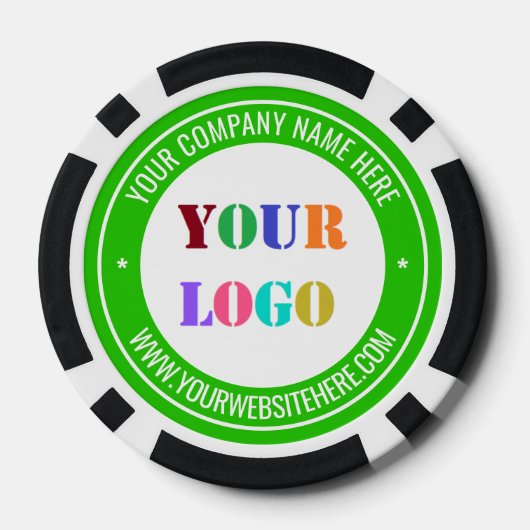 Custom Business Logo Text Poker Chips Uw Kleuren (Achterkant)