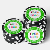 Custom Business Logo Text Poker Chips Uw Kleuren (Opstapeling)