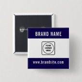 Custom Business Logo Text Promotional Branding Vierkante Button 5,1 Cm (Voorkant /achterkant)