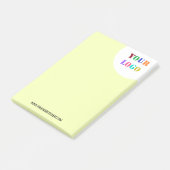 Custom Business Logo Text Sticky Notes Uw kleuren (Schuin)