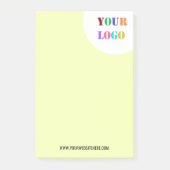 Custom Business Logo Text Sticky Notes Uw kleuren (Voorkant)