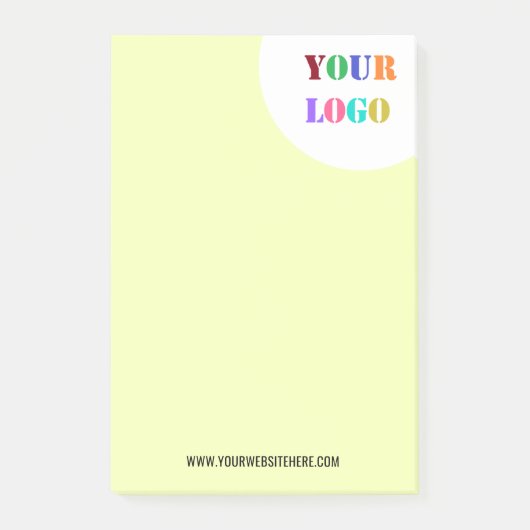 Custom Business Logo Text Sticky Notes Uw kleuren (Voorkant)