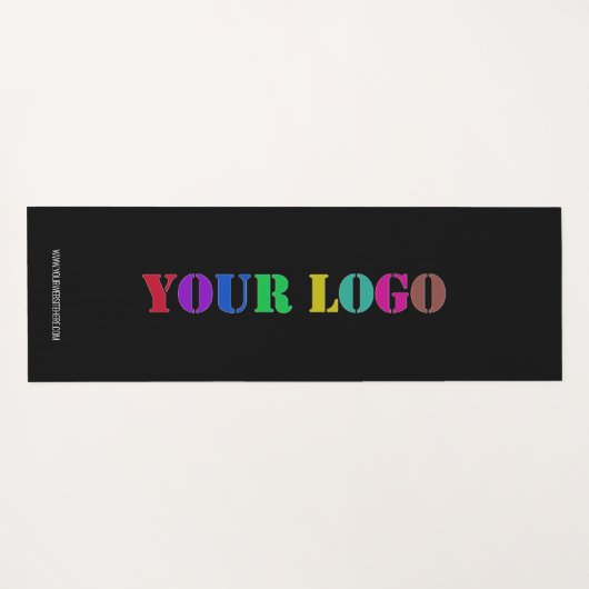 Custom Business Logo Text Yoga Mat - Kies kleuren (Achterkant (horizontaal))