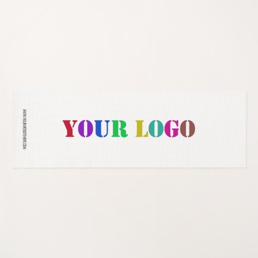 Custom Business Logo Text Yoga Mat - Kies kleuren (Voorkant (horizontaal))