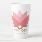 Custom Business Logo Upload ID621 Latte Mok (Voorkant)