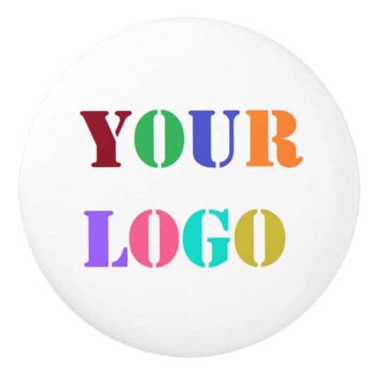 Custom Business Logo Uw bedrijf keramische knop (Voorkant)