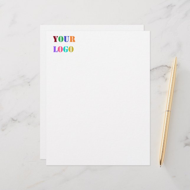 Custom Business Logo Uw bedrijf Letterhead Briefhoofd (Voorkant / Achterkant in situ)