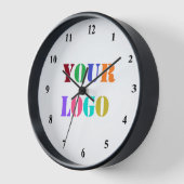 Custom Business Logo Uw bedrijf Wandklok Gift (Hoek)