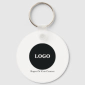 Custom Business Logo – Uw Logo &Slogan toevoegen Sleutelhanger (Voorkant)